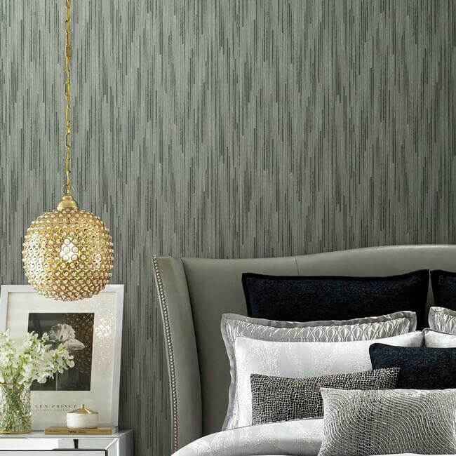 Bargello Dark Grey Wallpaper - York Wallcoverings - CI2402 - York Wallcoverings Wallpaper