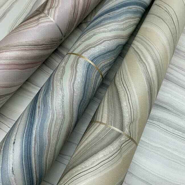Onyx Strata Blue Wallpaper - York Wallcoverings - CI2412 - York Wallcoverings Wallpaper