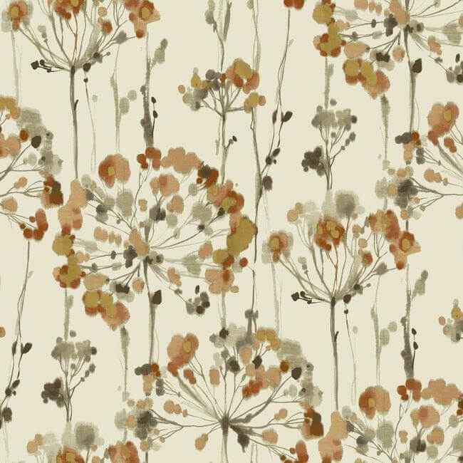 Flourish Cream & Gold Metallic Wallpaper - York Wallcoverings - CN2105 - York Wallcoverings Wallpaper