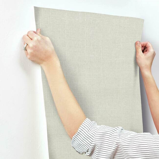 tatami-weave-light-grey-wallpaper-york-wallcoverings-og0525 - York Wallcoverings Wallpaper