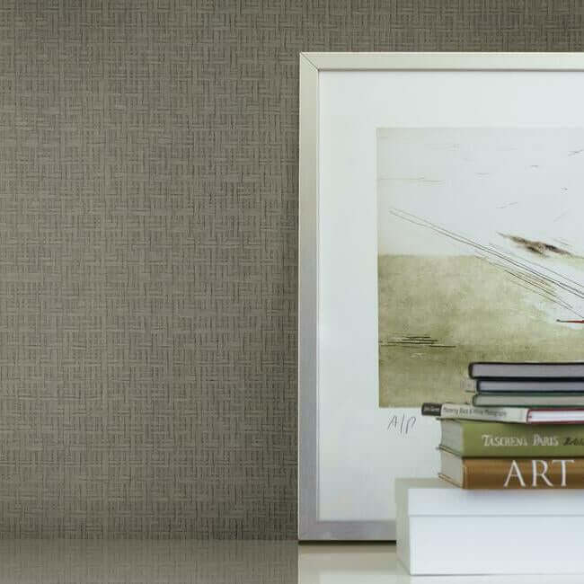 tatami-weave-dark-grey-wallpaper-york-wallcoverings-og0524 - York Wallpaper Wallpaper