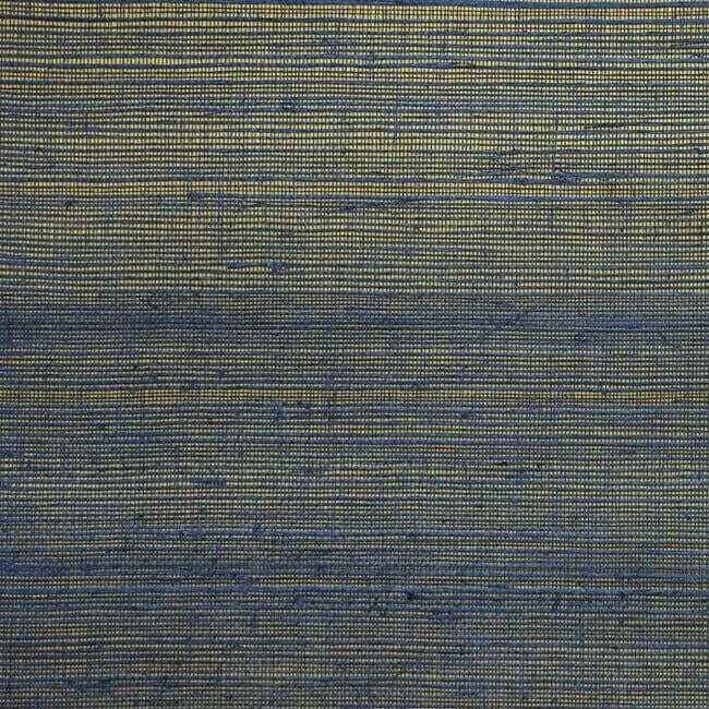 Plain Sisal Indigo & Gold Wallpaper - York Wallcoverings - DL2959