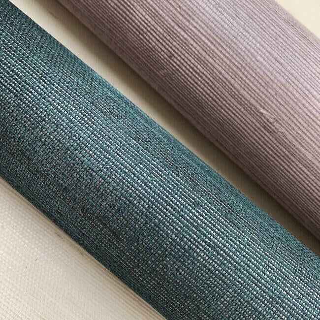 Plain Sisal Grasscloth Teal Wallpaper - York Wallcoverings - DL2955 - York Wallcoverings Wallpaper