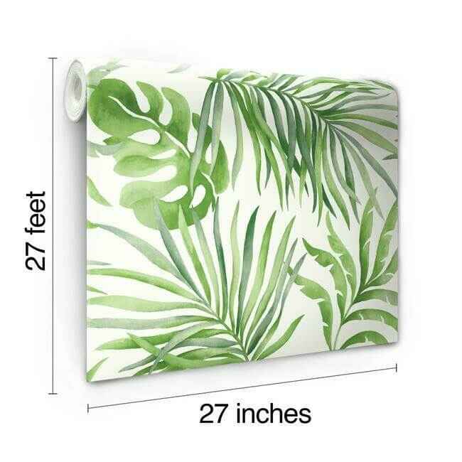 Paradise Palm Green Wallpaper - York Wallcoverings - SO2450 - York Wallcoverings Wallpaper