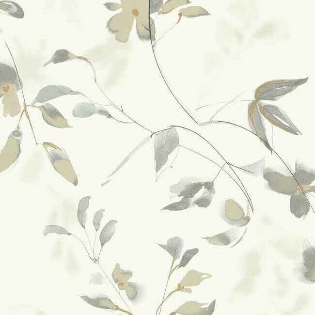 Linden Flower Tan Wallpaper - York Wallcoverings - SO2444