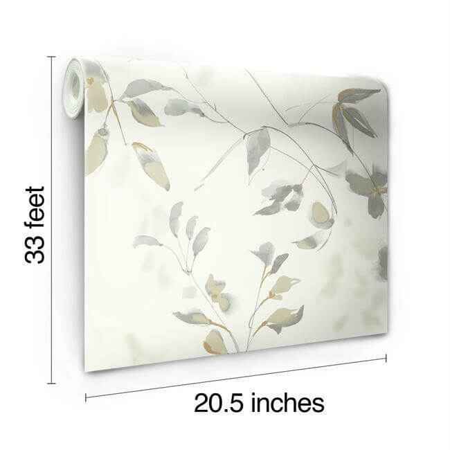 Linden Flower Tan Wallpaper - York Wallcoverings - SO2444 - York Wallcoverings Wallpaper
