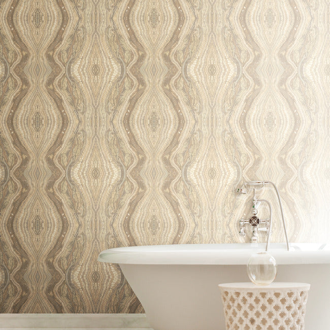 kaleidoscope-wallpaper-beige-york-wallcoverings-bh8399 - York Wallcoverings Wallpaper