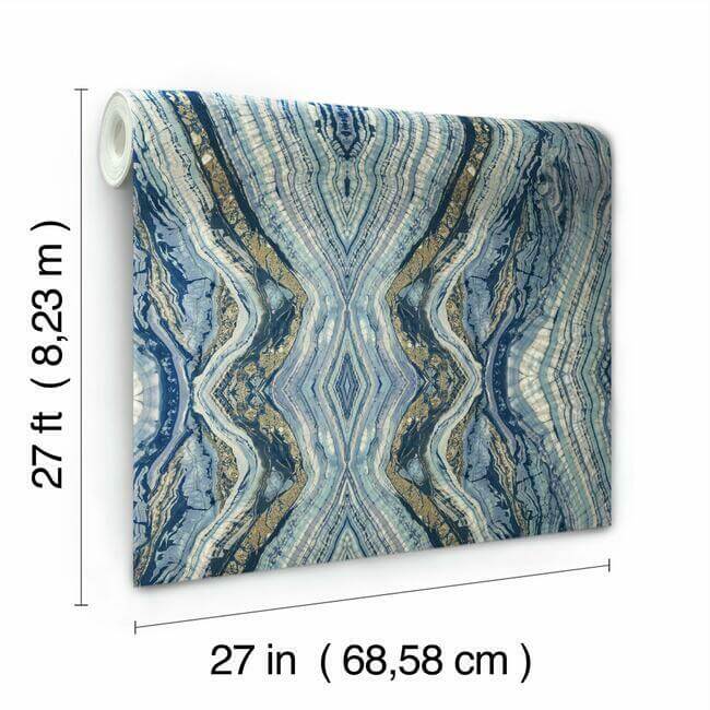 kaleidoscope-blue-wallpaper-york-wallcoverings-bh8398 - York Wallcoverings Wallpaper