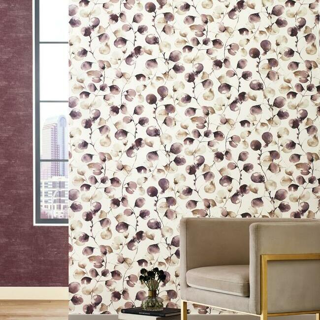 eucalyptus-trail-wallpaper-mulberry-york-wallcoverings-og0592 - York Wallcoverings Wallpaper
