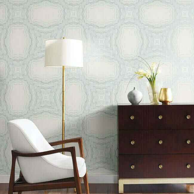 Stone Kaleidoscope Wallpaper Blue - York Wallcoverings - Y6230604 - York Wallcoverings Wallpaper