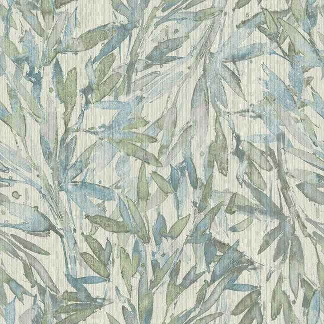 Rainforest Leaves Wallpaper Light Bluegrey - York Wallcoverings - Y6230704