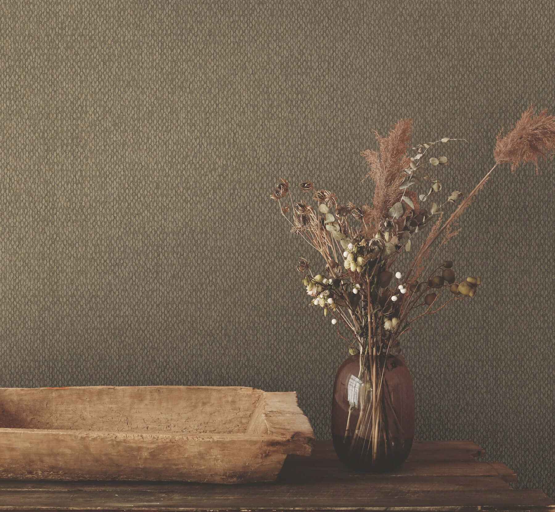 Stretched Hexagons Burnished Copper Wallpaper - York Wallcoverings - Y6231105 - York Wallcoverings Wallpaper
