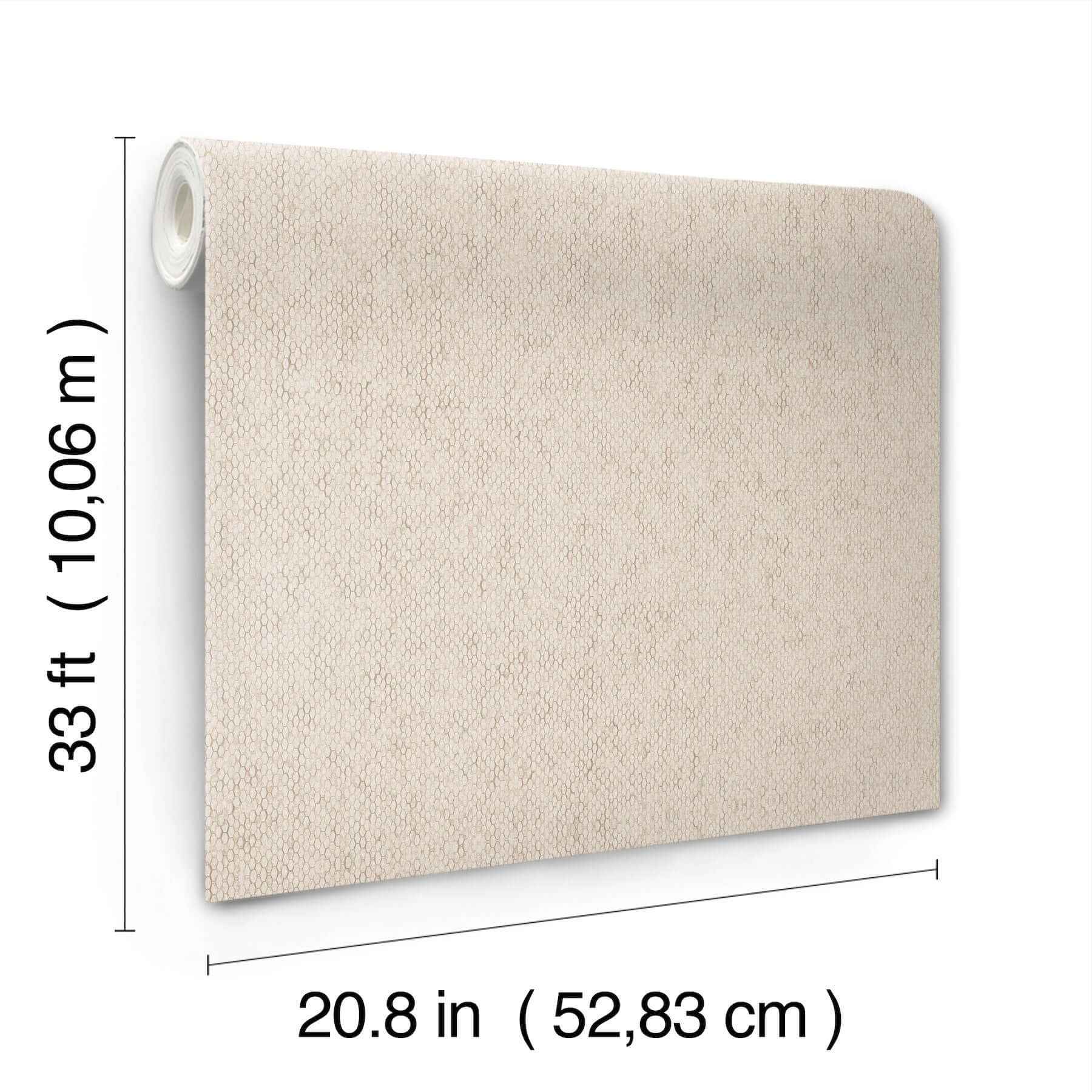 Stretched Hexagons Cream Wallpaper - York Wallcoverings - Y6231101 - York Wallcoverings Wallpaper