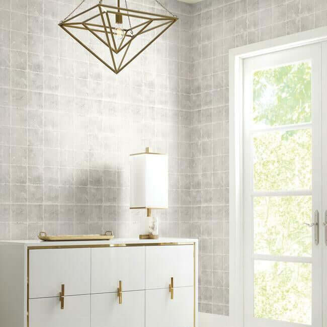 metal-leaf-squares-black-wallpaper-york-wallcoverings-kt2101 - York Wallpaper Wallpaper