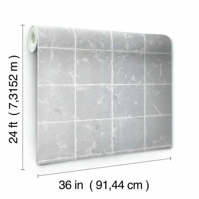 metal-leaf-squares-silver-wallpaper-york-wallcoverings-kt2103 - York Wallpaper Wallpaper