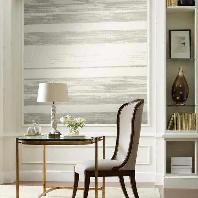 horizontal-dry-brush-white-grey-wallpaper-york-wallcoverings-kt2155 - York Wallpaper Wallpaper