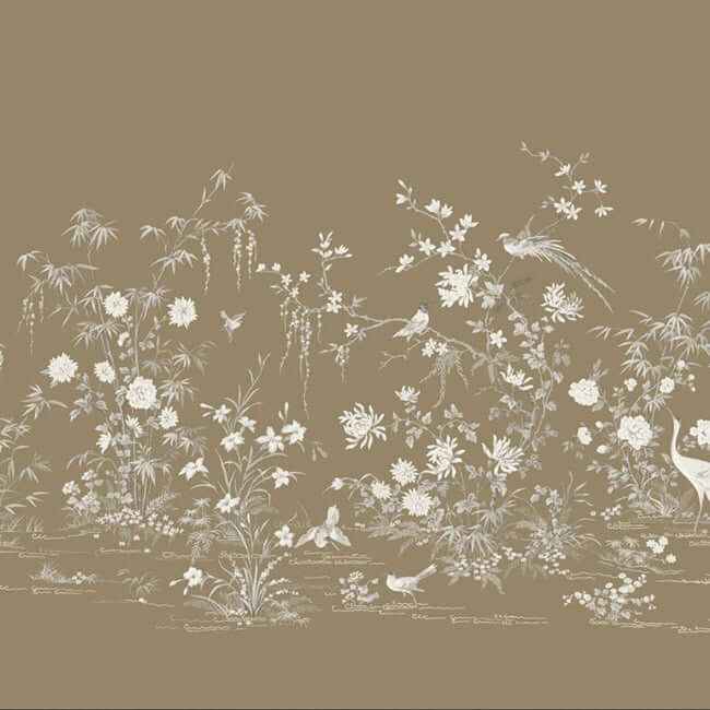 Flowering Vine Chino Brown Wall Mural - York Wallcoverings - KT2263M