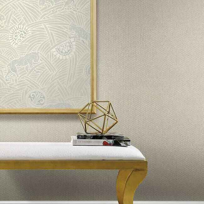 Bantam Tile Grey Wallpaper - York Wallcoverings - AF6533