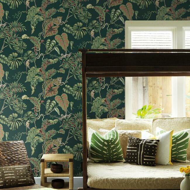 jungle-cat-wallpaper-jungle-york-wallcoverings-ho2146 - York Wallcoverings Wallpaper