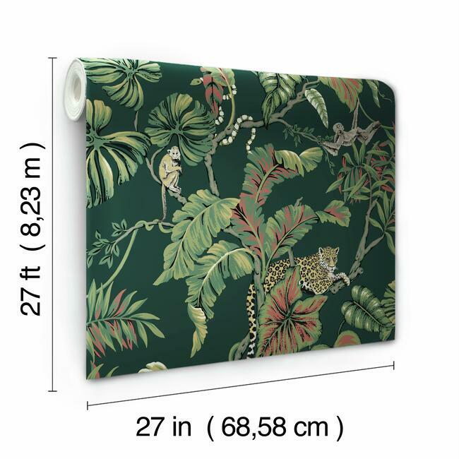 jungle-cat-wallpaper-jungle-york-wallcoverings-ho2146 - York Wallcoverings Wallpaper