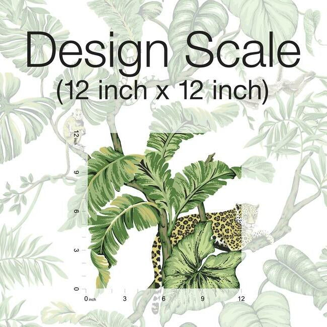 jungle-cat-wallpaper-white-york-wallcoverings-ho2145 - York Wallcoverings Wallpaper