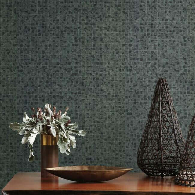 leather-lux-dark-green-wallpaper-york-wallcoverings-ho2116 - York Wallpaper Wallpaper