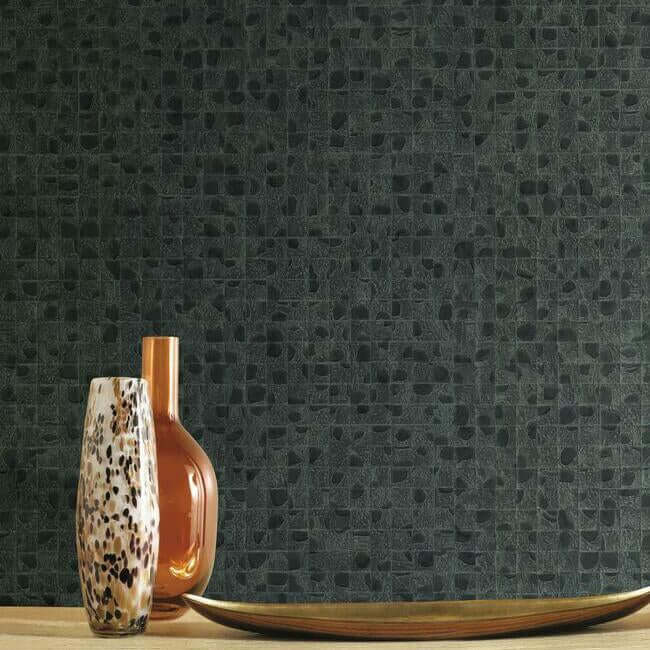 leather-lux-dark-green-wallpaper-york-wallcoverings-ho2116 - York Wallpaper Wallpaper
