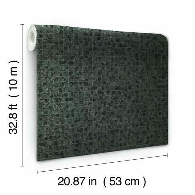leather-lux-dark-green-wallpaper-york-wallcoverings-ho2116 - York Wallpaper Wallpaper