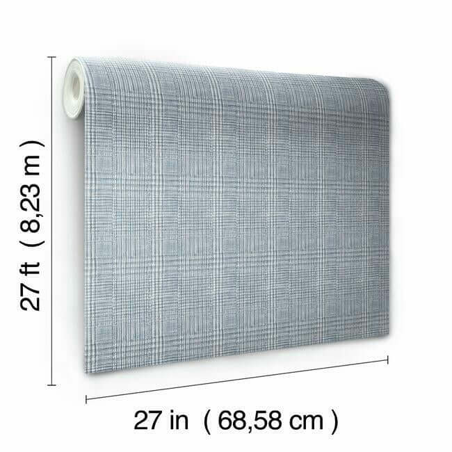 shirting-plaid-wallpaper-indigo-york-wallcoverings-ho2167 - York Wallcoverings Wallpaper
