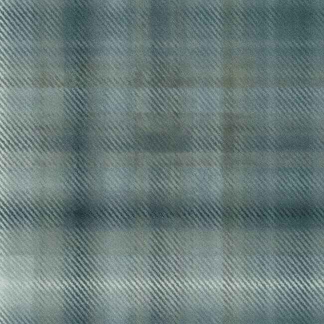 Sterling Plaid Blue Wallpaper - York Wallcoverings - HO2158
