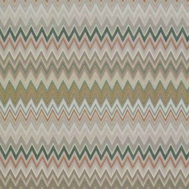Zig Zag Multicolore Wallpaper Blushjadewarm Grey - York Wallcoverings - MI10065 - York Wallcoverings Wallpaper