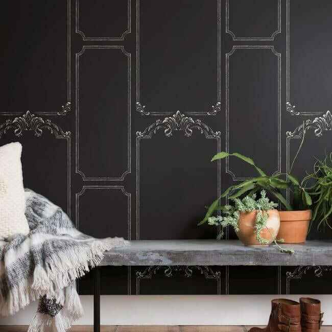 Chalkboard Black & White Wallpaper - York Wallcoverings - MH1532 - York Wallcoverings Wallpaper