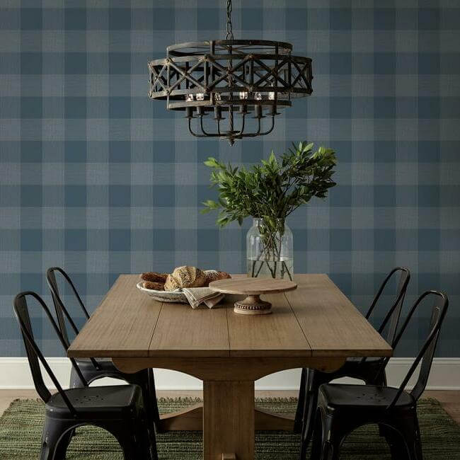 common-thread-navy-white-wallpaper-york-wallcoverings-me1522 - York Wallpaper Wallpaper