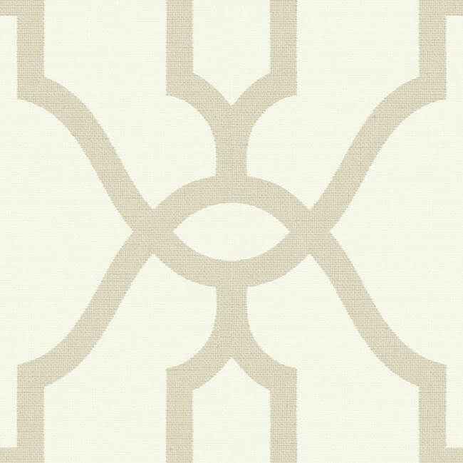 Woven Trellis Beige Wallpaper - York Wallcoverings - ME1554 - York Wallcoverings Wallpaper