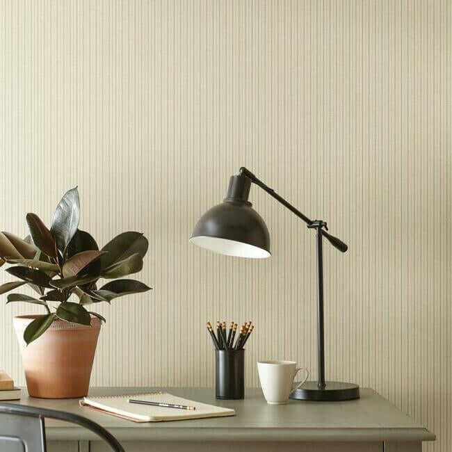 french-ticking-khaki-light-blue-wallpaper-york-wallcoverings-me1560 - York Wallpaper Wallpaper