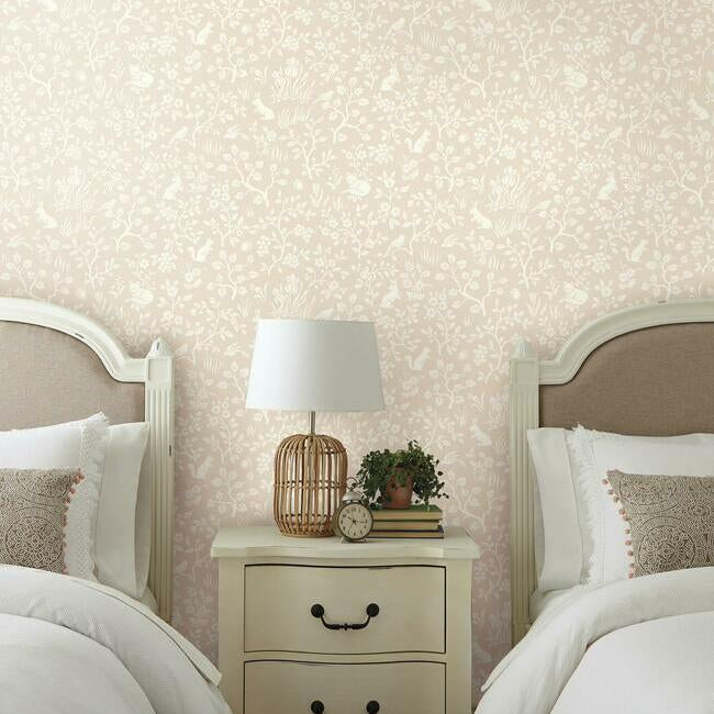 fox-hare-wallpaper-ella-rose-soft-pink-york-wallcoverings-mk1110