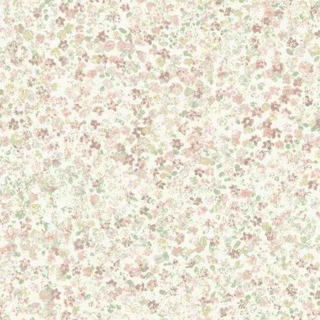 Meadow Pink Wallpaper - York Wallcoverings - MK1120