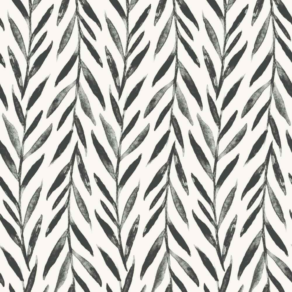 Willow Black Wallpaper - York Wallcoverings - MK1136