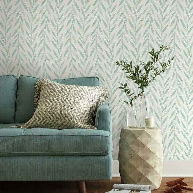 Willow Blue Wallpaper - York Wallcoverings - MK1138 - York Wallcoverings Wallpaper