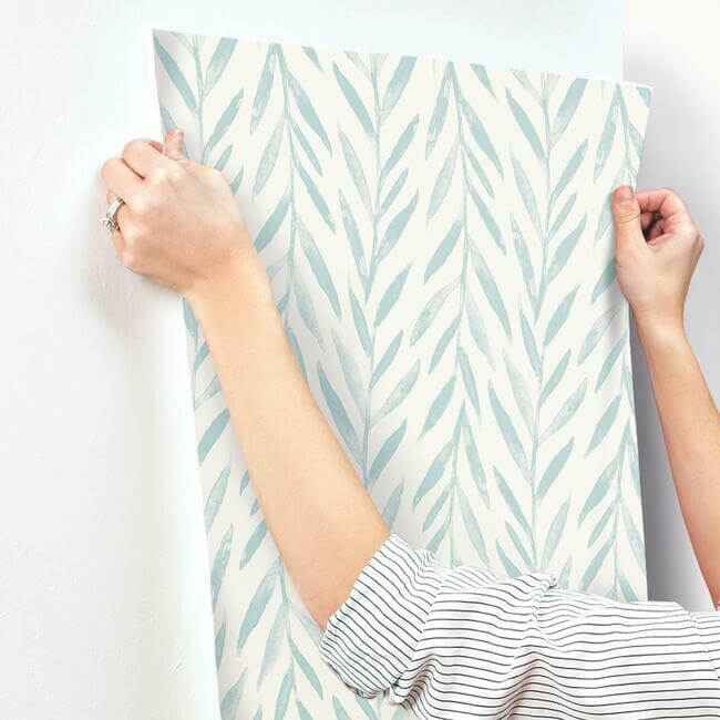 Willow Blue Wallpaper - York Wallcoverings - MK1138 - York Wallcoverings Wallpaper