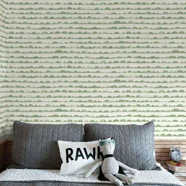 Hill & Horizon Green Wallpaper - York Wallcoverings - MK1144 - York Wallcoverings Wallpaper