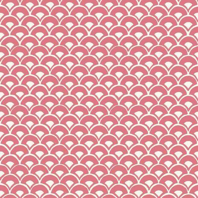 Stacked Scallops Pink Wallpaper - York Wallcoverings - MK1155