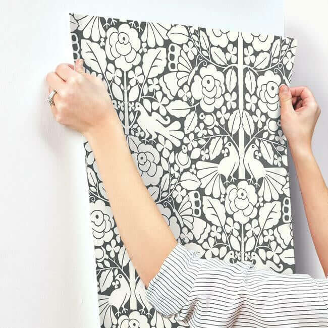 fairy-tales-black-wallpaper-york-wallcoverings-mk1167 - York Wallpaper Wallpaper