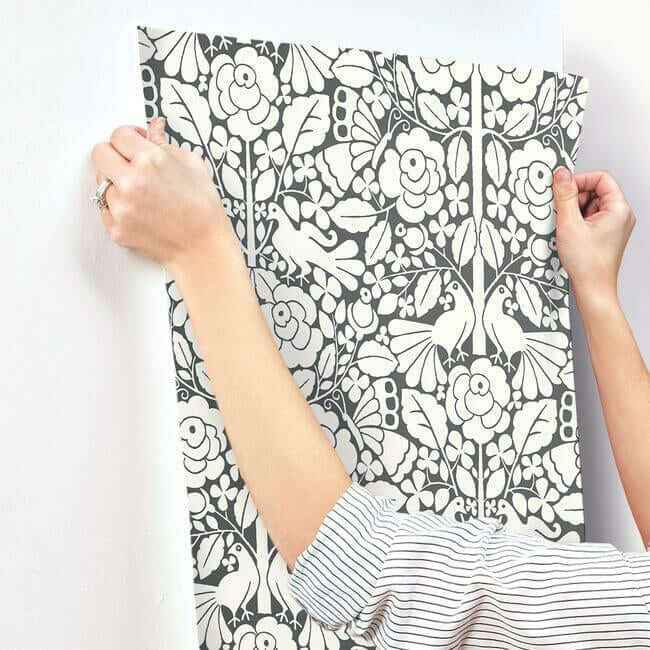 Fairy Tales Black Wallpaper - York Wallcoverings - MK1167 - York Wallcoverings Wallpaper