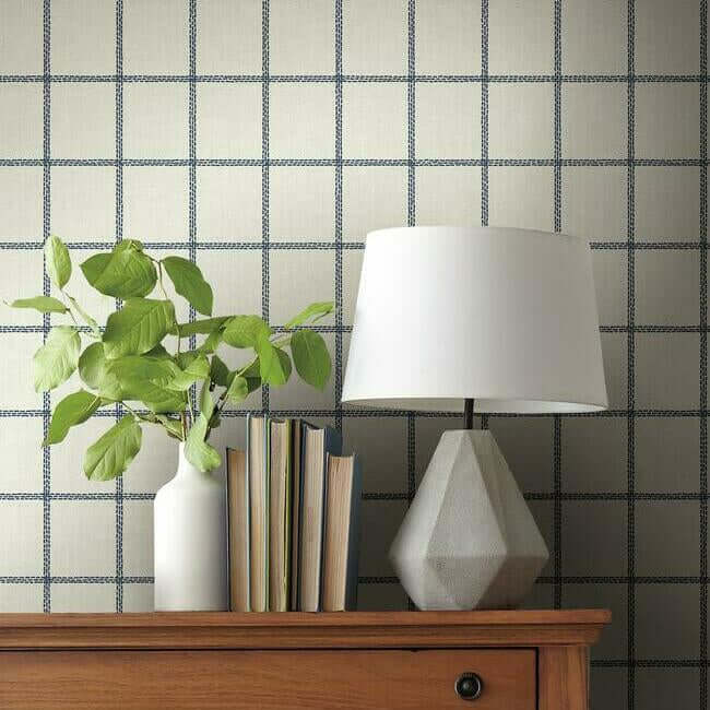 sunday-best-blue-wallpaper-york-wallcoverings-mk1177 - York Wallpaper Wallpaper