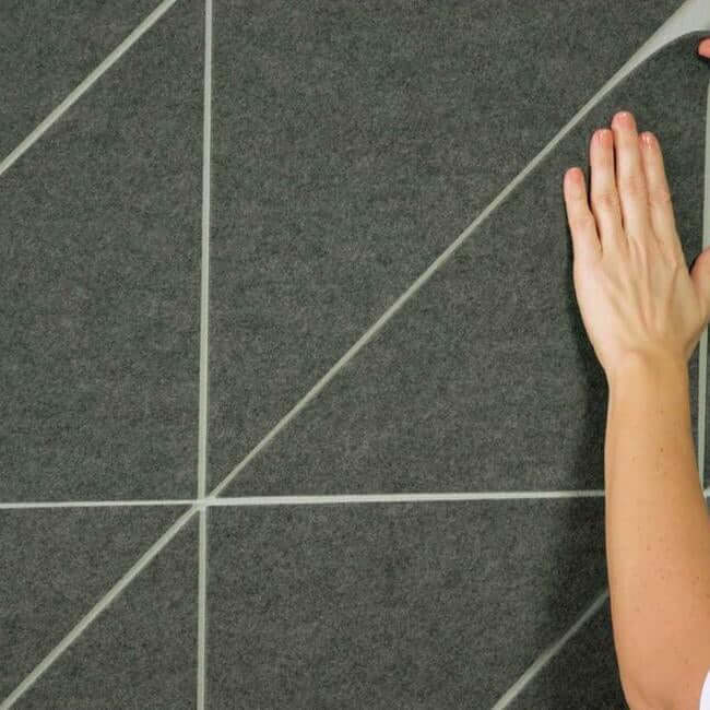 triangles-acoustical-peel-stick-tiles-gray-york-wallcoverings-qws1011 - York Wallcoverings Wallpaper