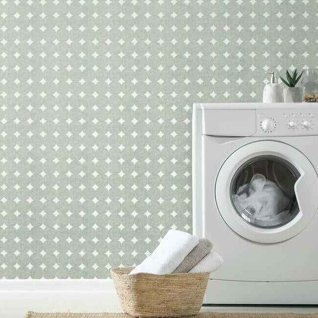 Modern Circles Acoustical Peel Stick Tiles Snow - York Wallcoverings - QWS1015 - York Wallcoverings Wallpaper