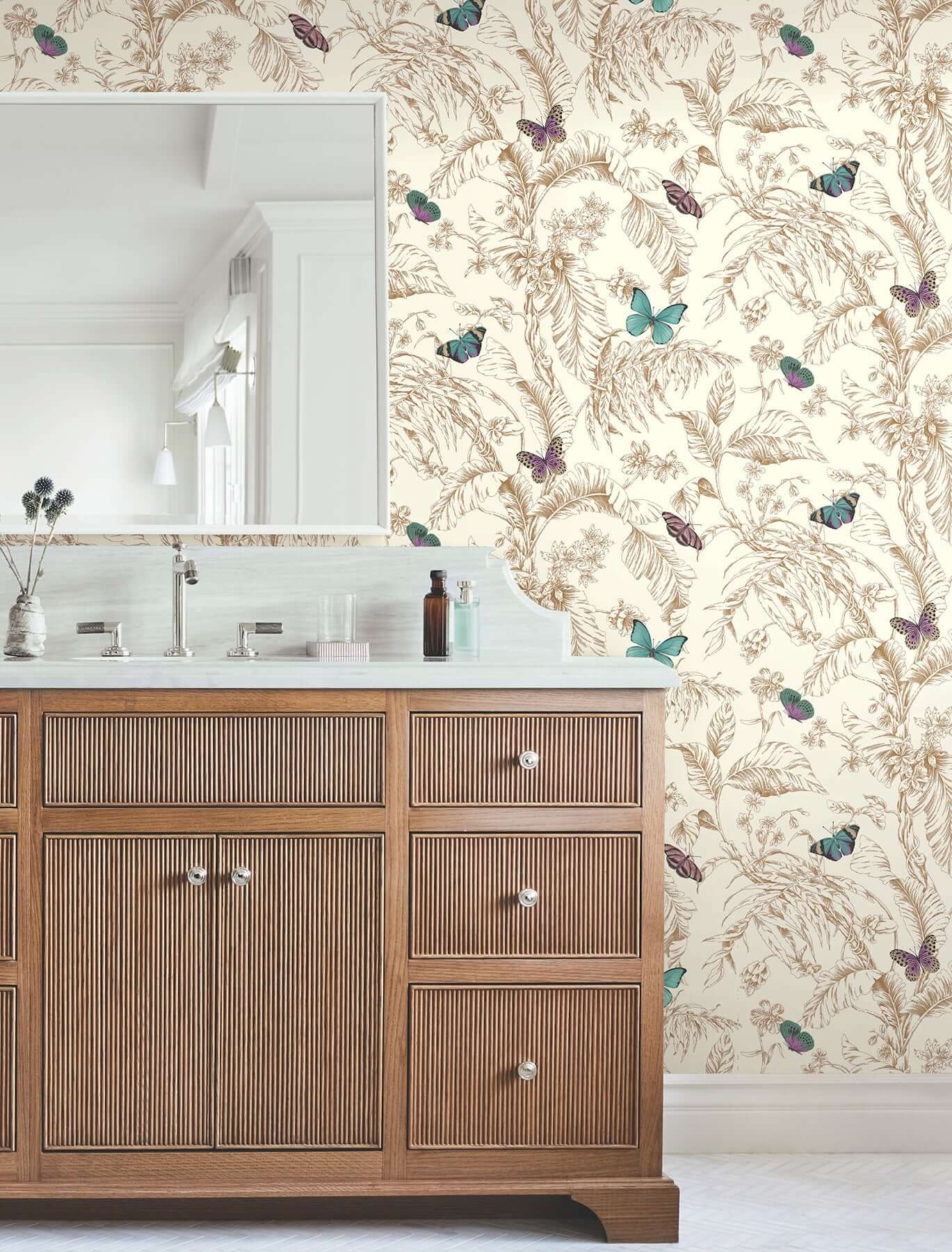 papillon-gold-wallpaper-york-wallcoverings-af2028 - York Wallpaper Wallpaper