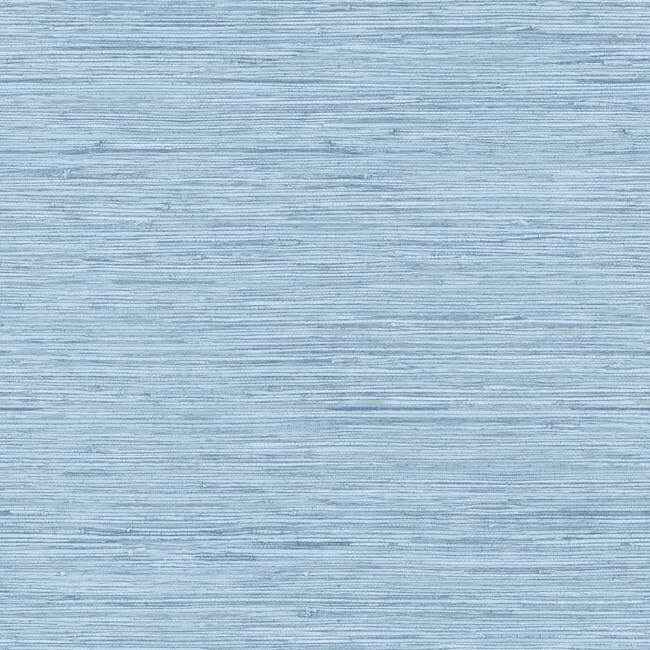 Horizontal Grasscloth Light Blue Wallpaper - York Wallcoverings - WB5504
