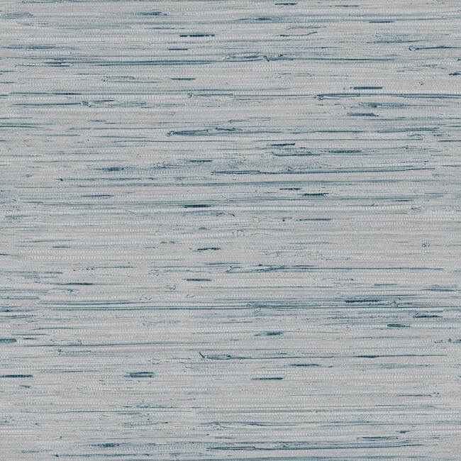 Lustrous Grasscloth Blue & Gold Wallpaper - York Wallcoverings - Y6201603